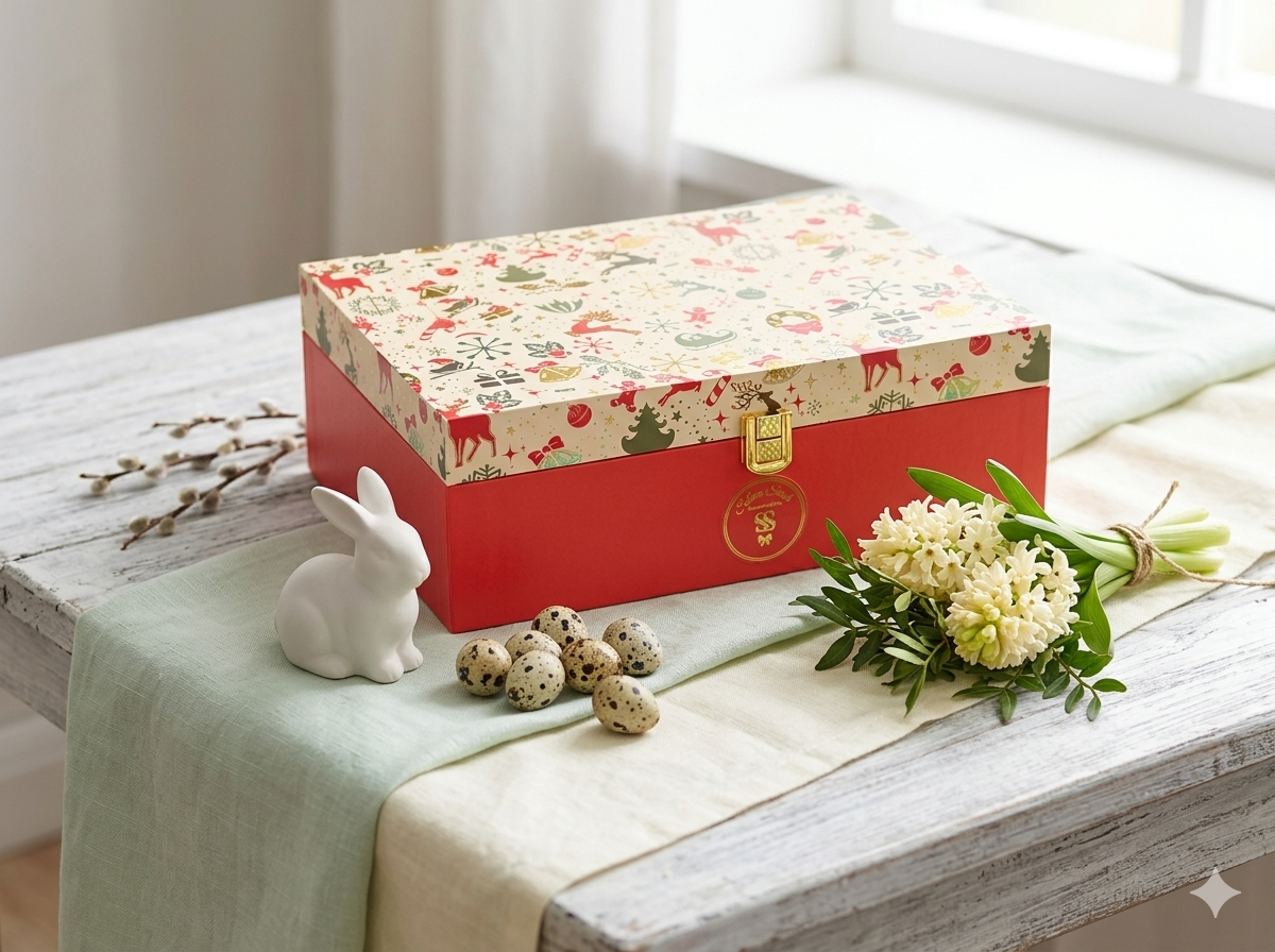 Festive MDF Gift Trunk by Silken Stash